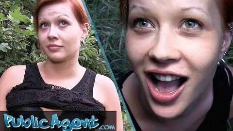 Public Agent - 28 year old girl next door real genuine Czech amateur barmaid fucked outside